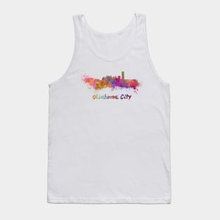 Oklahoma skyline in watercolor Tank Top